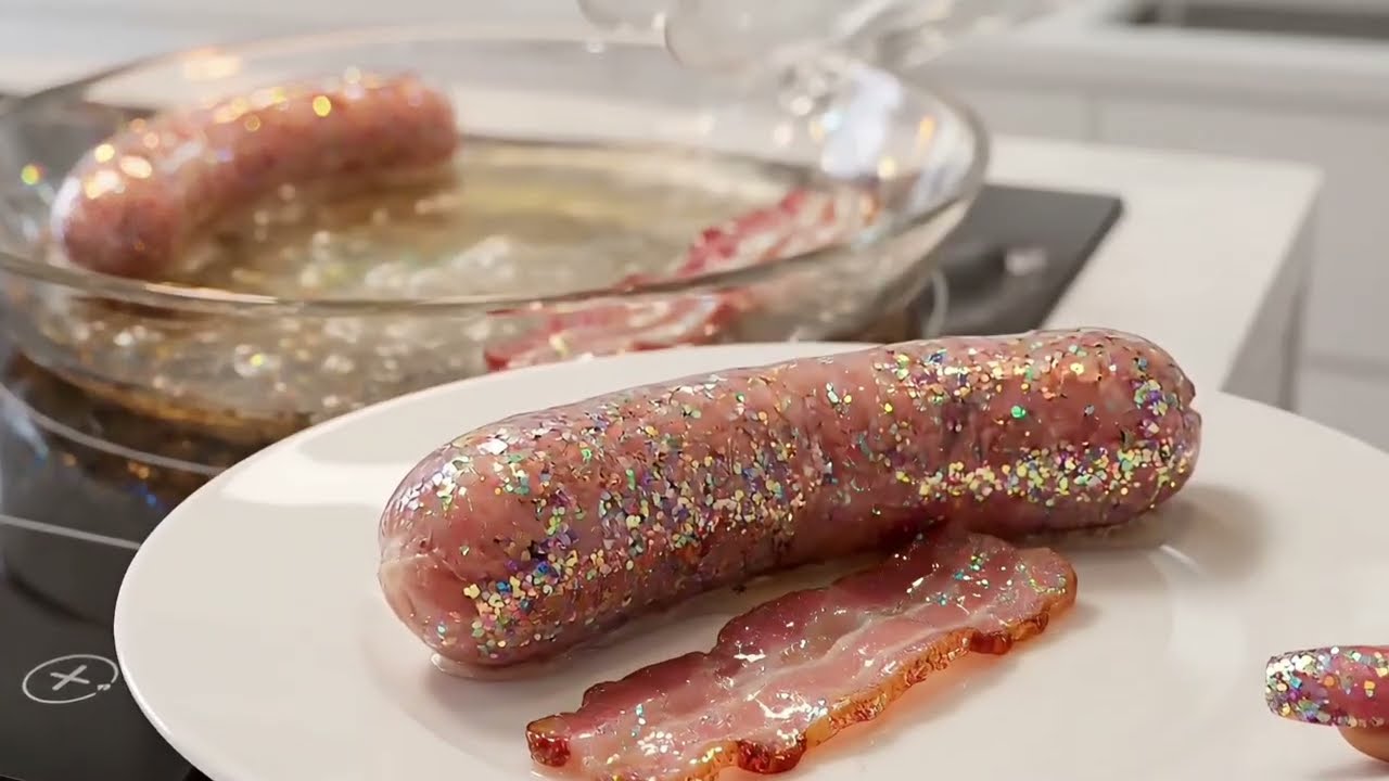 UK’s Iconic Full English Breakfast… But It’s Made of GLASS 😳🇬🇧 | ASMR Cutting Sounds #asmrvideo 