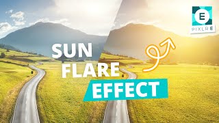 How to add sun flare to photos in Pixlr E screenshot 4