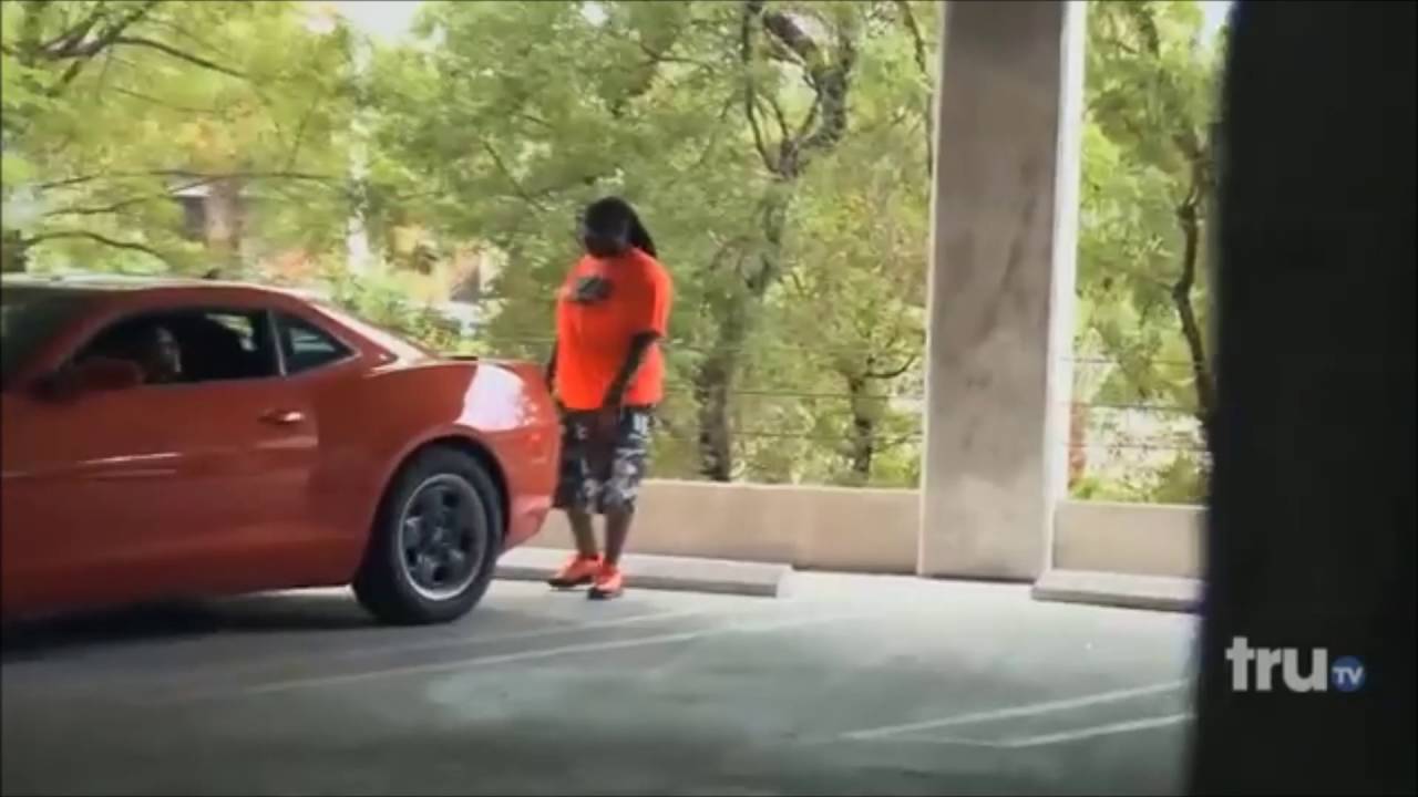 Bernice falls from a parking garage in Roblox