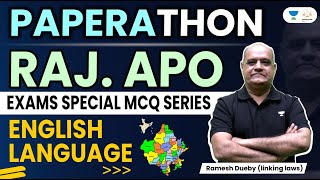 RAJ. APO Paperathon | English Analysis | Ramesh Dubey | Linking Laws