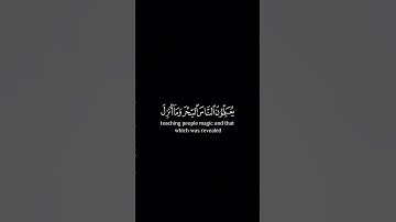 سورة البقرة اية ١٠٢ - القارئ عمر هشام العربي - خلفية سوداء