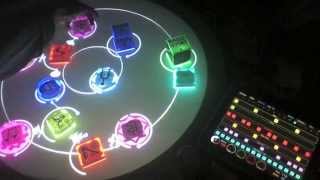 Fmurf DIY Reactable Clone Synthesizer 5 with iPad TouchOSC
