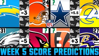 nfl week 5 score predictions