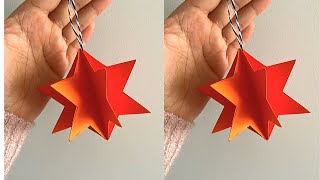 DIY PAPER STAR ORNAMENT | Christmas Tree Decoration Ideas | Handmade Paper Craft