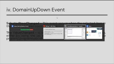 DomainUpDown - C# Windows Forms Controls