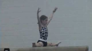 middle splits on high beam - Ry age 9
