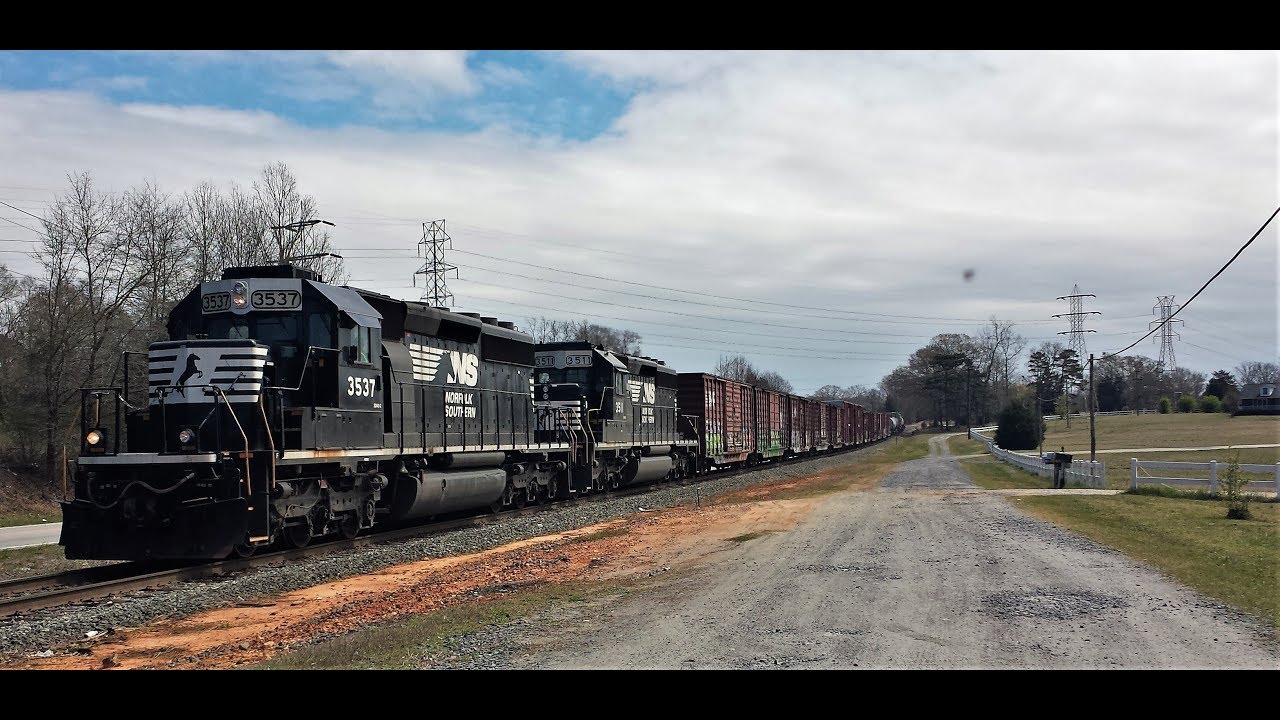 NS Local Train P83 With NS Leader 3537 At Catawba SC On The NS SB-Line.