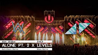 Alone Pt. 2 (RetroVision Remix) X Levels (Mave Remix) [Alan Walker Mashup] Live At Ultra Peru