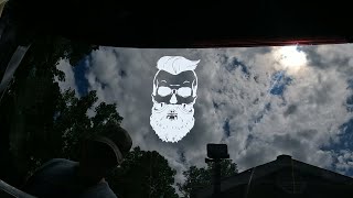 13626 Beard Skull Vinyl Car Truck Window Decal Sticker
