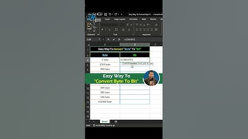 Convert Bytes to Bits in Excel: 😮 Unlock the Power of Binary #shorts