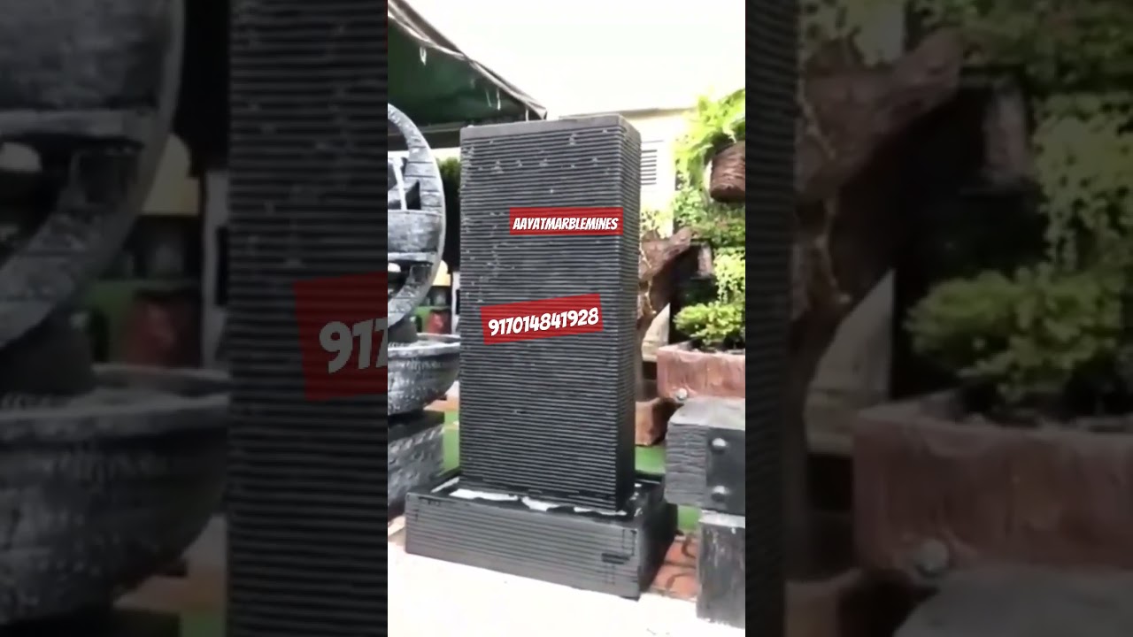 wall fountain | black granite fountain | garden fountain 