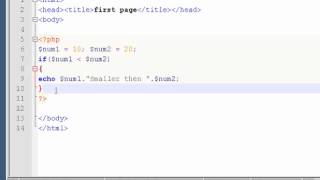 php tutorial in Tamil part - 08 elseif Statement
