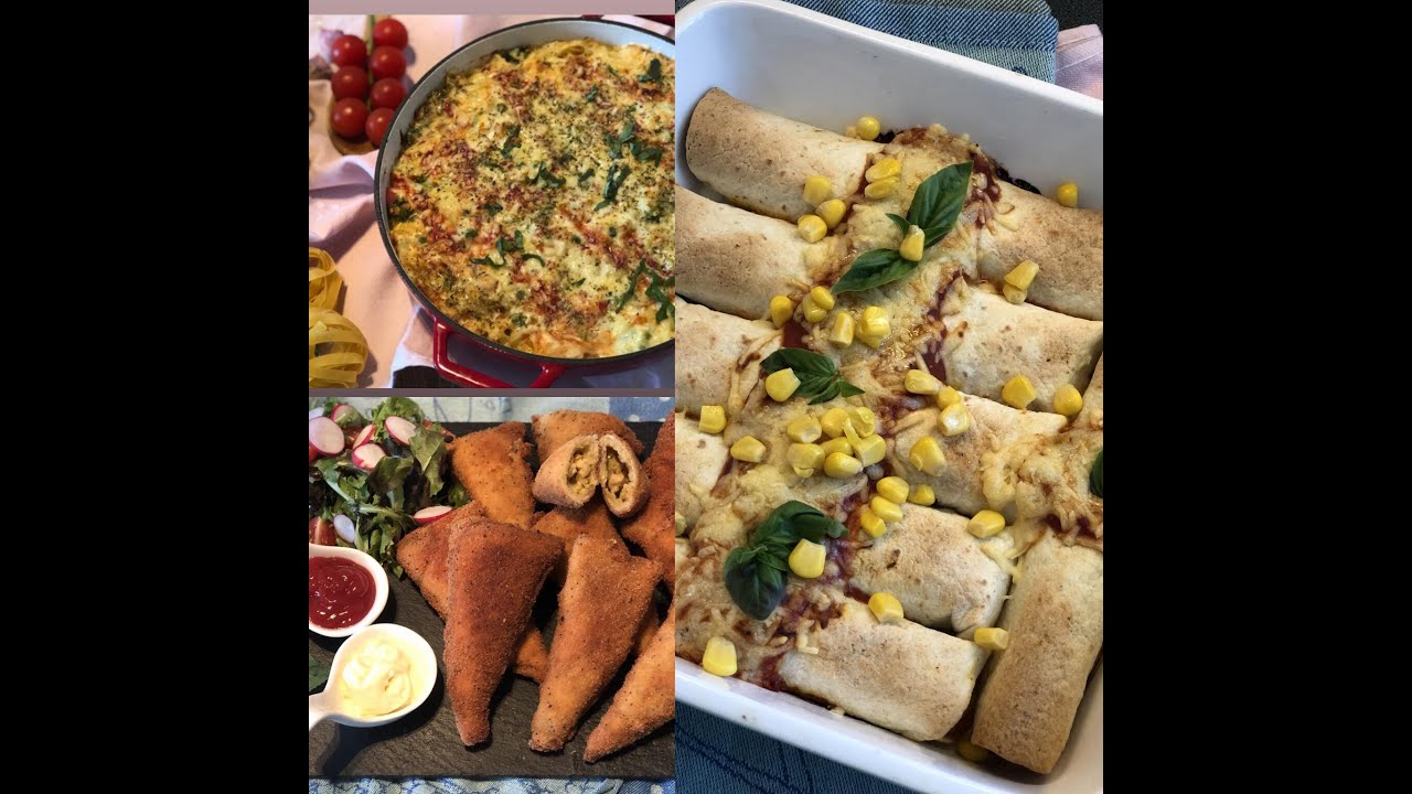 تلاتة وصفات صيفية للعشاء عملية بالدجاج والخضر/وداعا للحيرة😣 بعد مشاهدة الفيديوeasy dinner