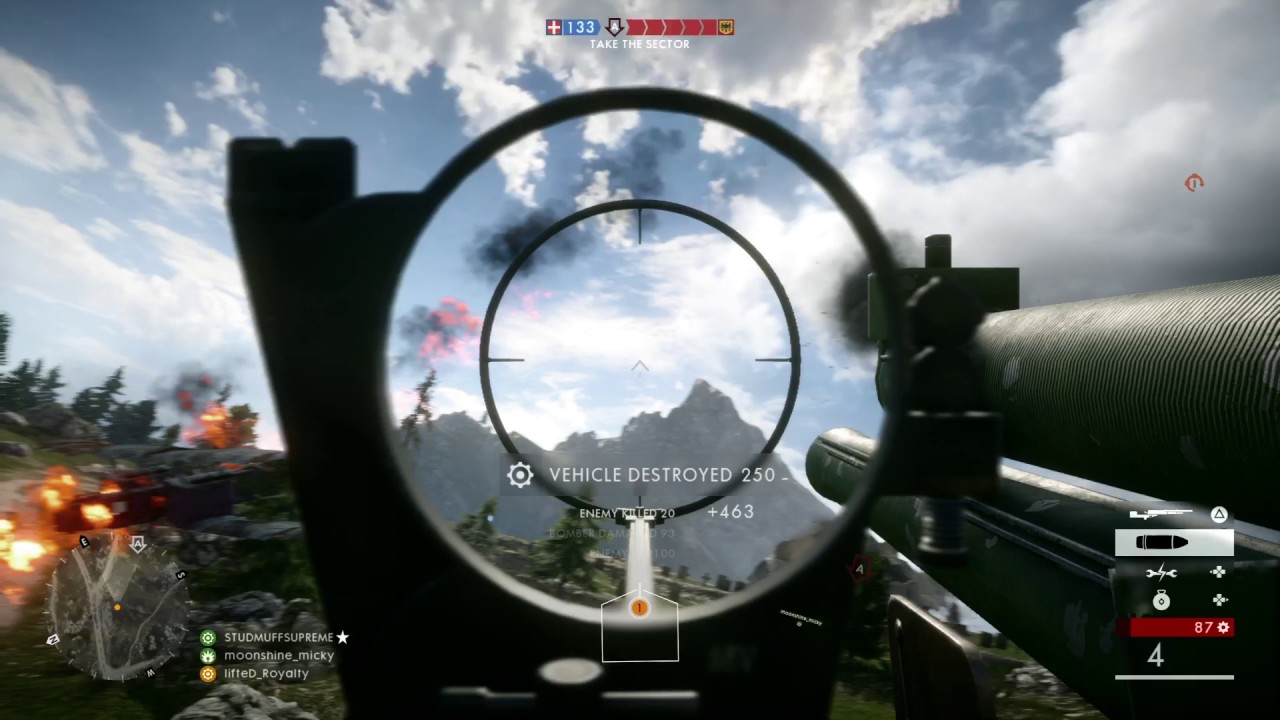 Battlefield™ 1 Artillery truck snipe