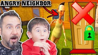 KIZGIN KOMŞUNUN GİZLİ KAPISININ ARKASINDA NE VAR?! | ANGRY NEIGHBOR OYNUYORUZ screenshot 4