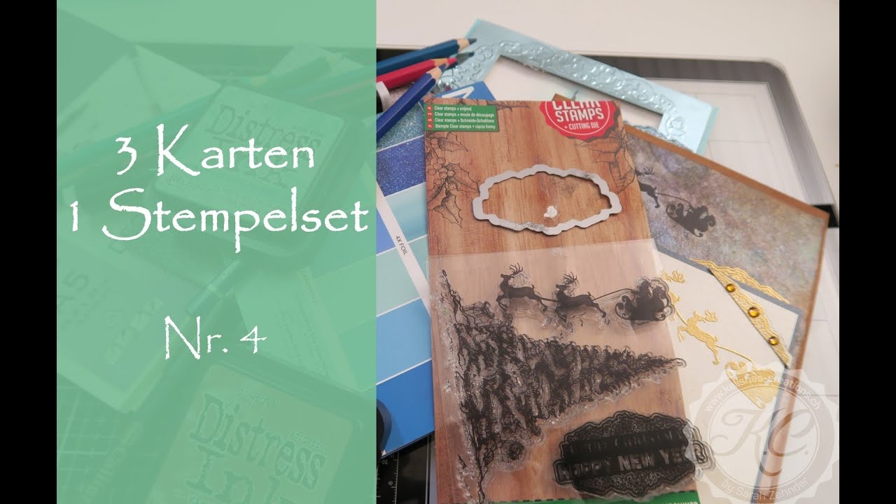 3 Karten 1 Stempelset Nr 4 - YouTube