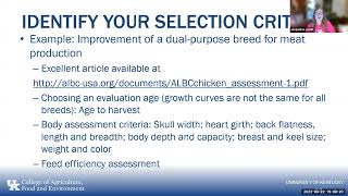 Breeding programs and selecting breeders
