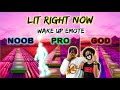 (Wake Up Emote) Ayo & Teo - Lit Right Now - Noob vs Pro vs God (Fortnite Music Blocks) with map code