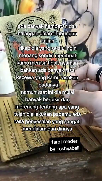 penyesalan yang tidak bisa dia tunjukkan padamu #tarot #tarotreading #generalreading