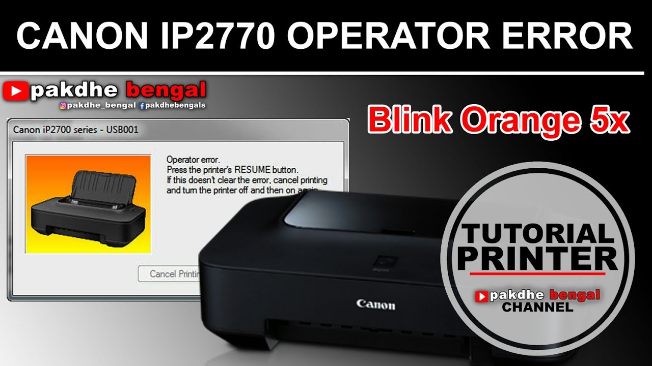 Cara Mengatasi Printer Canon Ip2770 Lampu Kuning Berkedip 13 Kali