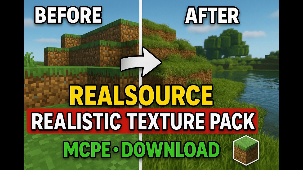 RealSource Realistic Texture Pack for MCPE! (Ultra Realism + Download)