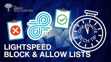 1 Minute Tech Tip- Block and Allow Lists in Lightspeed Classroom Management