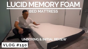 LUCID Memory Foam Bed Mattress UNBOXING | Initial Review