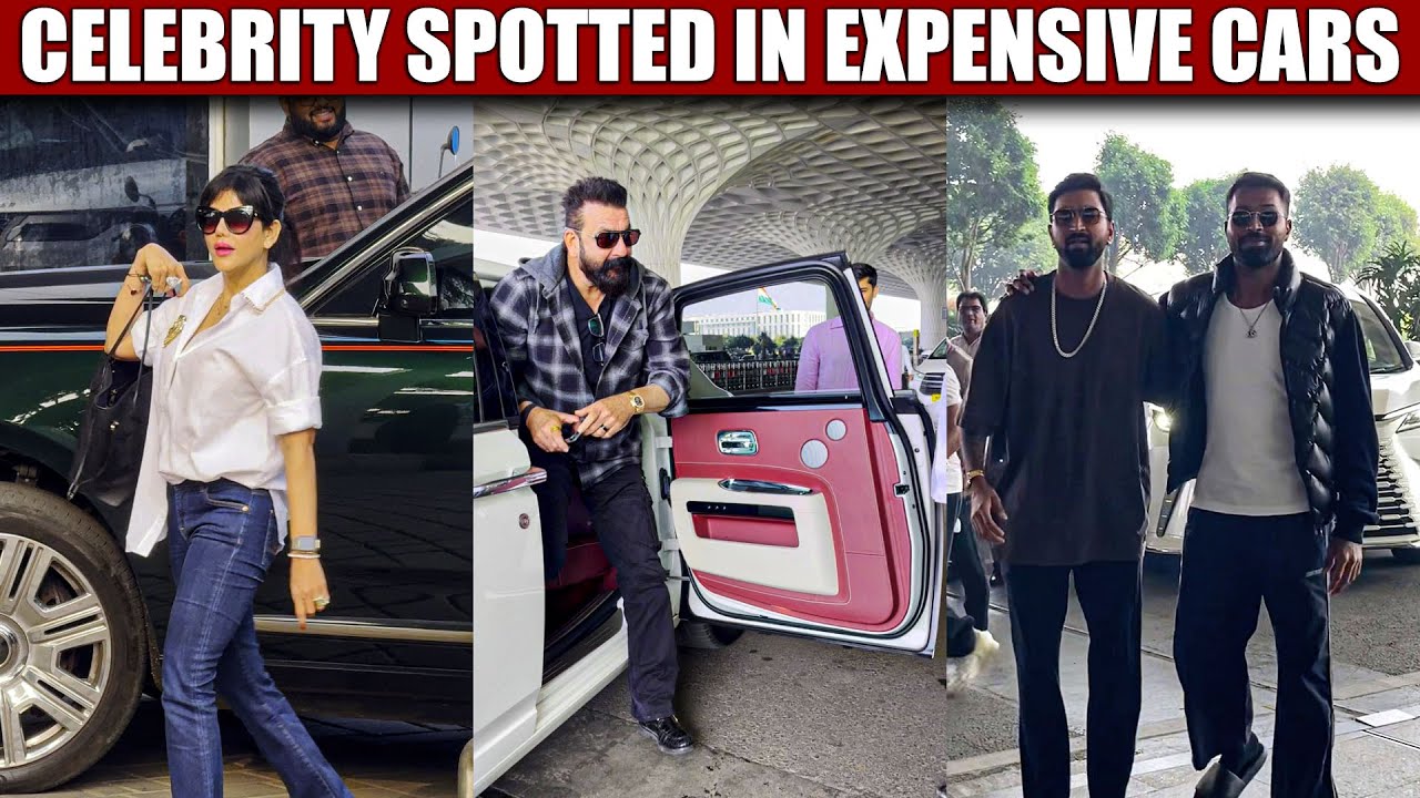 Celebrity Spotted in Expensive Cars at Airport - Rolls Royce, Sanjay Dutt, Salman Khan, Sajid
