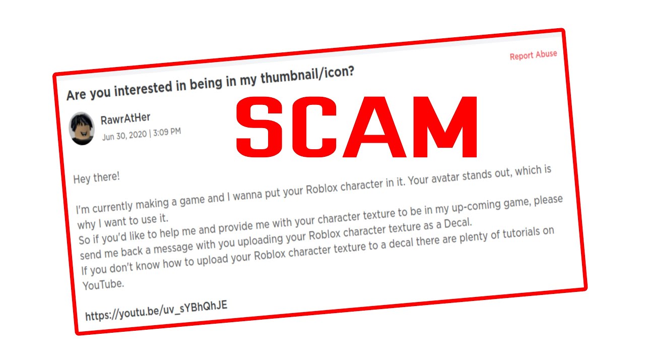 Do NOT Fall for this Roblox Scam - YouTube