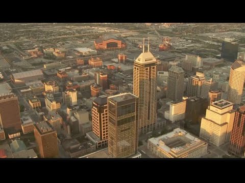 The state of downtown Indianapolis
