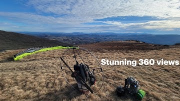 Flying to a mountaintop and camping alone