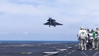 French Naval Aviation Visits U.S. Carrier