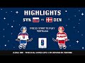 Highlights  slovakia vs denmark  2022 iihfworlds