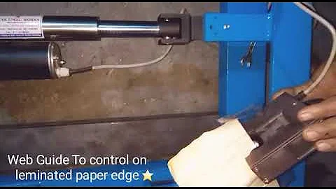 Transparent Web Edge Guide with ultrasonic sensor.