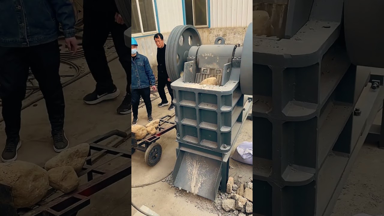 River pebble test crushing effect runs smoothly