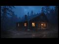 Fall Asleep Instantly to Heavy Rain & Thunder in a Deep Pine Forest 🌲 Cozy Cabin Ambience for Sleep