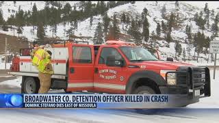 Broadwater County detention officer dies in crash