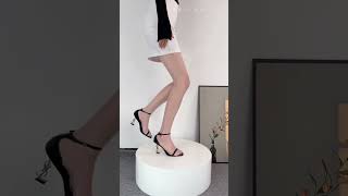 Ultra-Thin Shiny Pink Crotchless Hose