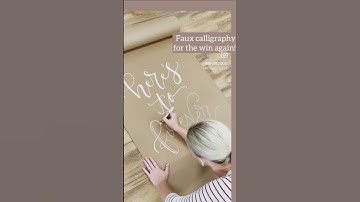 Learn a super simple method to hand lettering! | Easy hand lettering tutorial #handlettering #craft