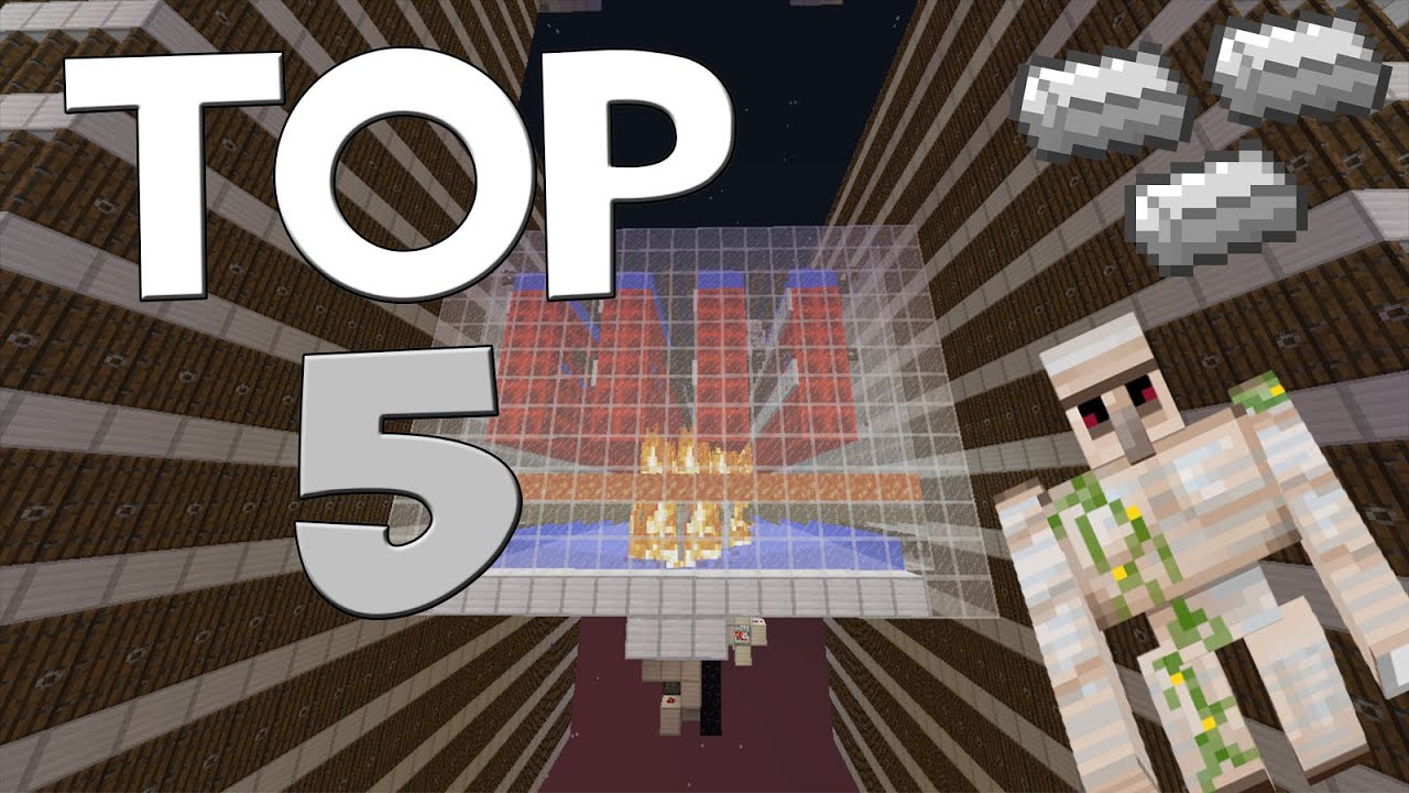 TOP 5 GRANJAS DE HIERRO MINECRAFT 1.9 - YouTube