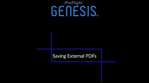 Saving External PDF Files to iPreFlight Genesis
