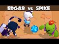  edgar vs spike  1vs1  brawl stars