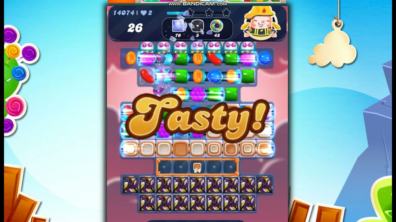 Candy Crush Saga Level 14074 NO BOOSTERS - YouTube