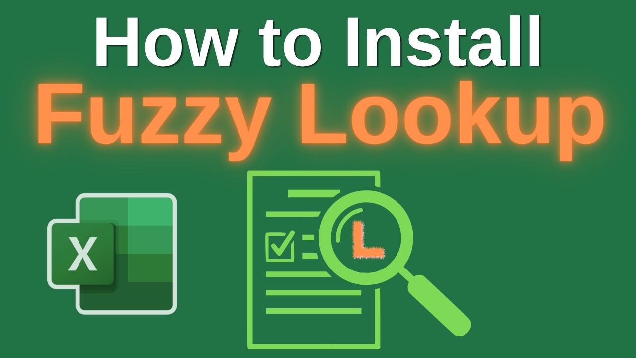 How to Install FUZZY LOOKUP in Excel - YouTube