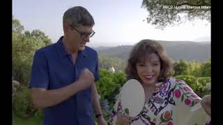 Dame Joan Collins admires Louis Theroux's firm muscles in interview