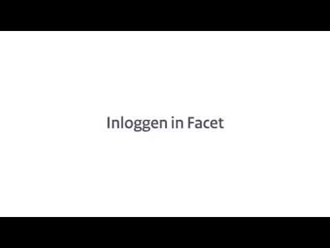 Inloggen in Facet (Facet 4.0)