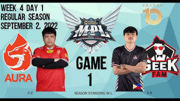 AURA FIRE VS. GEEK FAM GAME 1 | MPL INDONESIA SEASON 10  WEEK 4 DAY 1