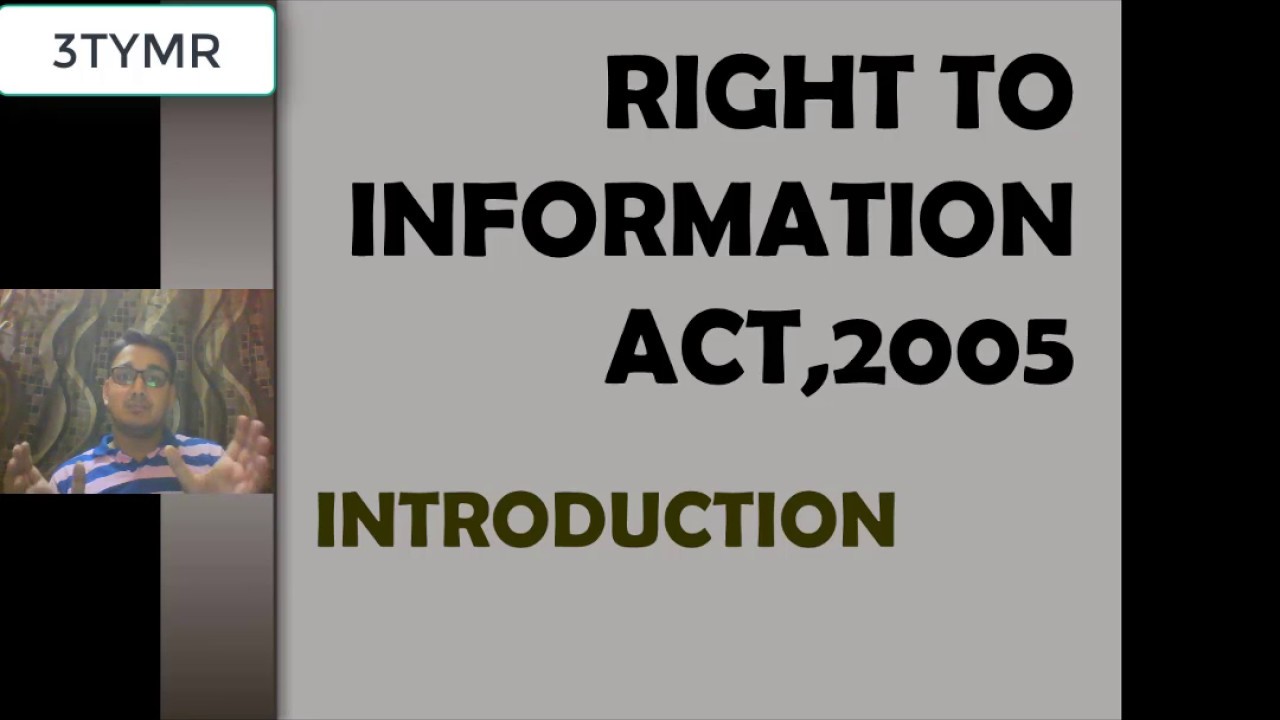 Right to information Act   introduction