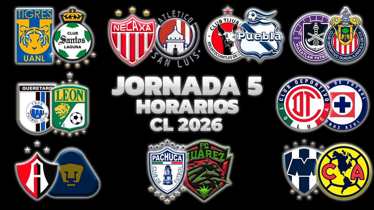HORARIOS, CANALES Y FECHAS DONDE VER LA JORNADA 5 | LIGA MX CLAUSURA ...