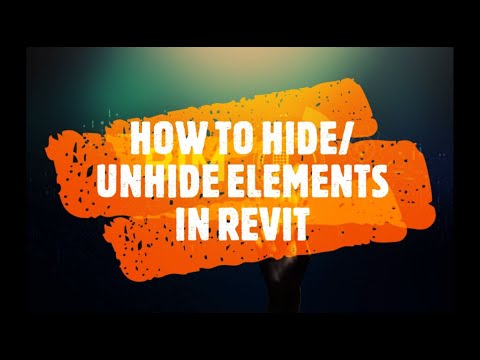 How to hide/unhide elements in Revit.